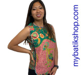 Misses Batik Top Wayang Sleeveless